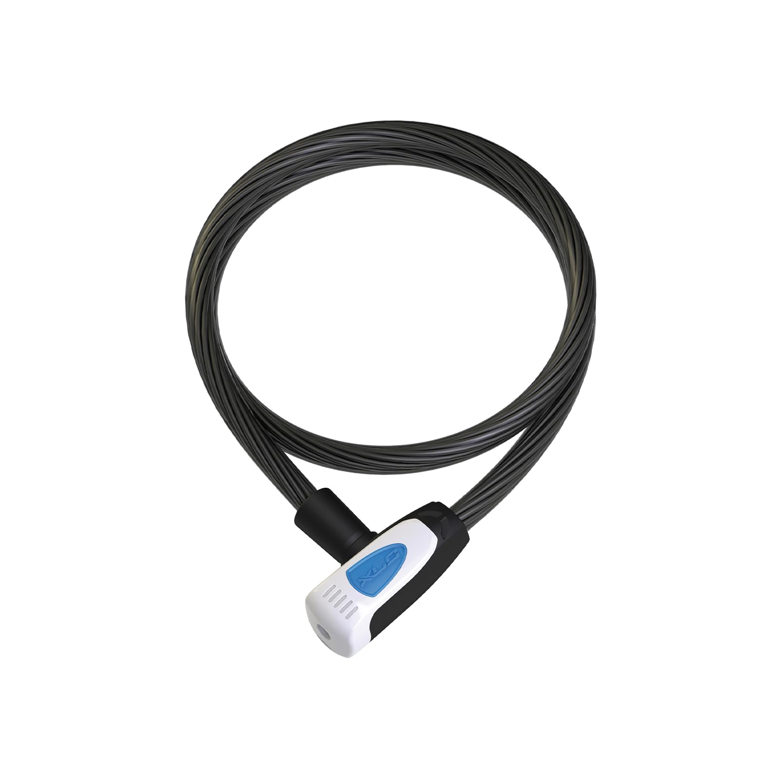 XLC LO-C12 Unisex Adult Spiral Cable Padlock, Black, 1200 mm