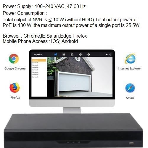 EmpireTech NVR 5-EI Series Smart H.265+ AI 8 Channels 1U 8PoE 2HDD Network Video Recorder,Face Recognition and SMD Plus,Max. 384 Mbps Incoming/Recording/Outgoing Bandwidth, NVR8CH-8P-2AI