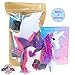 Unicorn Sewing Kit for Girls - Felt Craft Kit for Beginners - Makes 2 Glitter White Felt Stuffed Unicorns