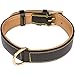 Soft Touch Collars Black Leather Dog Collar, Real Genuine Leather, Best for Large Male or Female Dogs