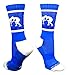 MadSportsStuff Fighting Wrestlers Crew Socks (Royal/White, Medium)