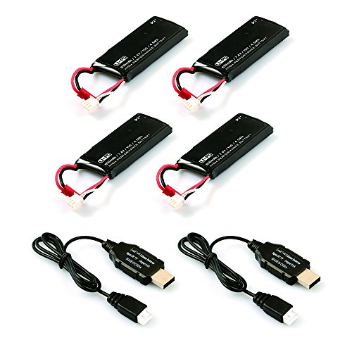 HUBSAN H502E H502S X4 Desire Quadcopter Spare Parts Battery Pack 4 Batteries 2 USB Charger(H502-21)