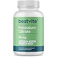 BESTVITE Potassium Citrate 99mg (240 Vegetarian Capsules) - No Stearates - Vegan - Gluten Free - Non GMO