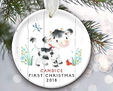 baby's first xmas ornament personalized