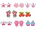 8 Pairs Animal Flower Clip On Earrings Set for Kids Toddler Little Girls