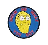 Rick And Morty Show Me What You Got Head Iron On Glue Backing Patch