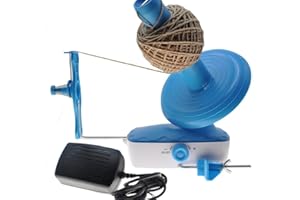 URBAMERICAN Yarn Winder, Electric Yarn Ball Winder Pro, 10oz Large Automatic Yarn Winder for Crocheting,Strong Tension Stepless Speed Yarn Cake Winder, Yarn Spinner for Crochet Lovers(Blue