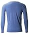 FLATSEVEN Men's Slim Fit Casual Long Sleeve Henley T Shirt (THL100) Light Blue, L