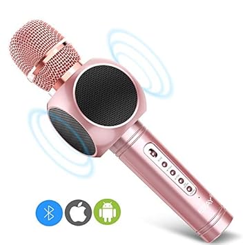 Microfono Senza Fili Wireless Per Karaoke 2 Altoparlanti Incorporati Cantariproduci Musicaregistra 2600m Batteria Registrazione Compatibile Con