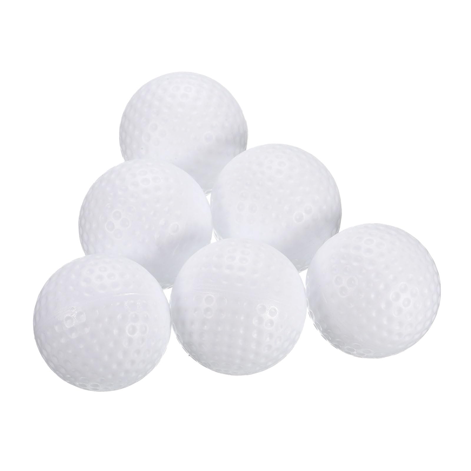 M METERXITY 16 Pack Golf Practice Ball - Plastic Hollow Limited Flight Training Balls, Light & Soft, Apply to Indoor Training/Hitting Mat (41mm, White)