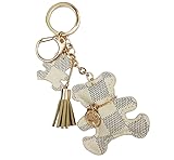 TOKO Leather Bear Keychains Bear Keyrings For Women