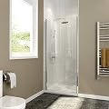 SUNNY SHOWER B020 Frameless Bypass Sliding Shower Doors, 1/4" Clear Glass,2 Way Sliding