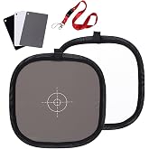 Small Grey White Balance Card 18% and Grey Reference Reflector Board with Carrying Bag Photography Card Custom Calibration Camera Checker Video, DSLR and Film