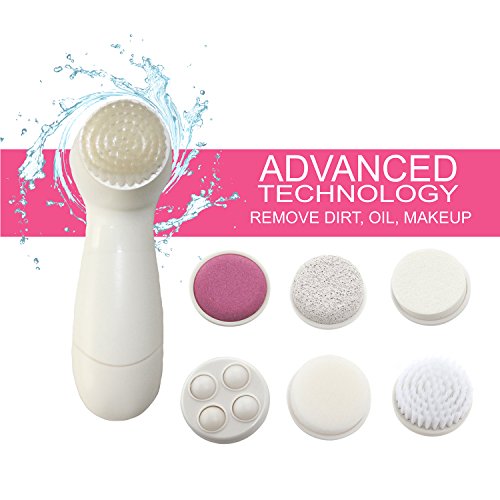 Face Exfoliating Brush, Best for Pores, Blackhead Cleanser, Face Massager, Microdermabrasion Brush, Dry Skin Remover, Spinning Brush, Facials at Home, Perfect Beauty Tools for All Skin Types (3)