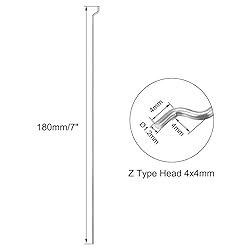 uxcell 1.2mm x 180mm (7 Inch) Steel Z Pull/Push