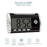 HD Spy Camera Clock Hidden Camera Loop Video Recorder Motion Activated Mini Home Security Camera [8GB Micro SD Card included ]