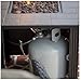 Best Top Selling Propane Gas Fire Pit Table With Cover Lid Patio Deck Porch Pool Outdoor Heater- Beautiful UV Resistant Finish- Powerful Heating 50,000 BTU Contemporary Lovely Beautiful