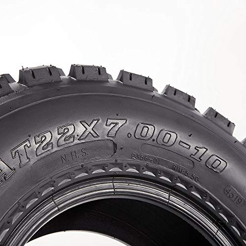 image for VANACC Set of 2 ATV UTV Tires 22x7x10 Front 22x7-10 22-7-10 Sport Quad
