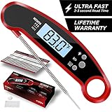 Kizen Instapen Pro Instant Read Meat Thermometer - Best Waterproof Thermometer with Talking Function, Backlight & Calibration. Digital Food Thermometer for Kitchen, Outdoor Cooking, BBQ, and Grill!