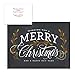 Celebrate the Season Chalkboard Christmas Card Assortment Pack / 25 Greeting Cards Set / 5 Holiday Designs Versed Inside With White Envelopes