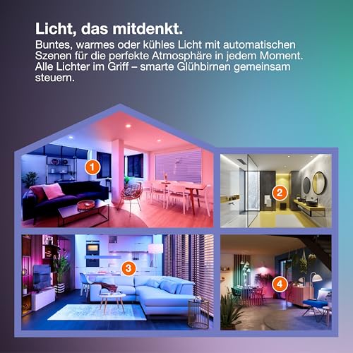 LEDVANCE SMART+ MATTER LED-Lampe, kompatibel mit Google, Alexa, Apple, weiße Frost-Optik, 9W, 806lm, E27, Farblicht und Weißlicht, App- oder Sprachsteuerung, bis zu 20.000 Std.Lebensdauer, single pack 7