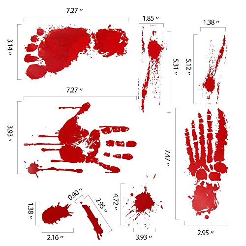 image for Innoo Tech New 3D Bloody Footprints and Handprints to Floor Clings, Wi