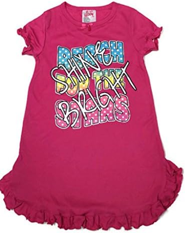 Sweet N Sassy Big Girls' Cap Sleeve Flame resistant Fabric Nightgown