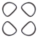 10 - Country Brook Design 1 Inch Stainless Steel Welded D-Rings