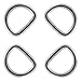 10 - Country Brook Design 1 Inch Stainless Steel Welded D-Rings