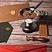 Wax Seal Kit, Large-Capacity Wax Seal Warmer for Melting Sealing Wax Beads or Sticks, Candlestick Height Adjustable, 1 Piece Tea Candle and 1 Piece Wax Melting Spoon for Wax Stamp Sealing