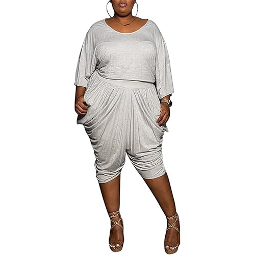 2 Piece Shorts Set for Women Tank Crop Top Ruched Bodycon Pants Set