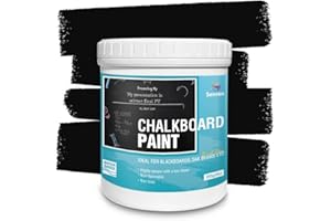 SENVEN Chalkboard Paint Black Chalk Board Paint for Wood, Metal, Glass, Wall, Plaster Boards Sign, Frame, Interior/Exterior, All-in-One Primer & Top Coat, Black Matte Finish, Acrylic, Non-Toxic, 250g, 9oz