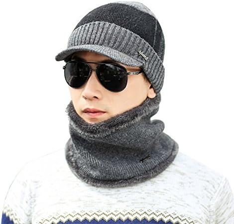 LEADERPAL Winter Warm Knitting Hats Wool Slouchy Beanie Hat Skull Cap