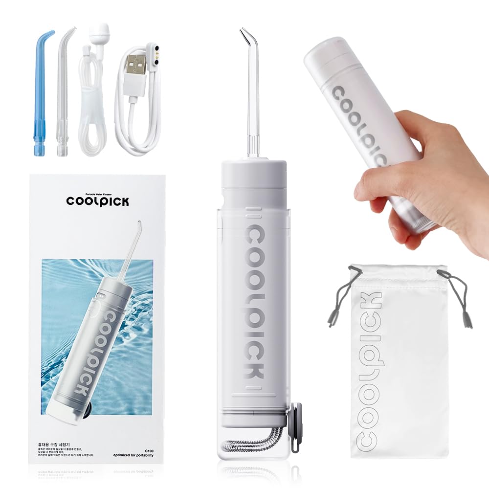 Photo 1 of CoolPick Mini Water Flosser Travel Size – Portable Cordless Oral Irrigator, 3 Modes, IPX7 Waterproof, Teeth Cleaner for Braces and Gum Care, Compact Dental Device for Home & Travel, USB Rechargeable
