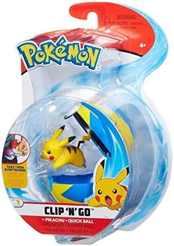 pok Pokemon Pikachu Clip 'n' Go Figure Wave 2 - Pikachu & Quick Ball