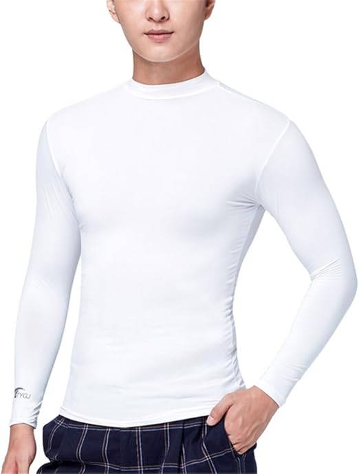 Amazon メンズ Uvカット ハイネック 長袖 接触冷感 Tシャツ 体感温度