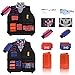 [2 Pack 2020 Newest] DoitY Kids Tactical Vest Kit for Nerf Guns N-Strike Elite Series with Refill Darts, Dart Pouch, Reload Clips, Tactical Mask, Wrist Band and Protective Glasses for Boys Toy Gun War