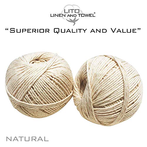 image for Linen and Towel Butchers Twine - 100% Natural Cotton - 2 pack 11 Ply 2