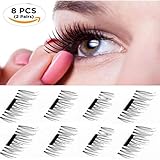 Magnetic Eyelashes Premium Quality False Eyelashes Set for Natural Look - Best Fake Lashes Extensions One Two Cosmetics 3D Reusable (8 PCS)