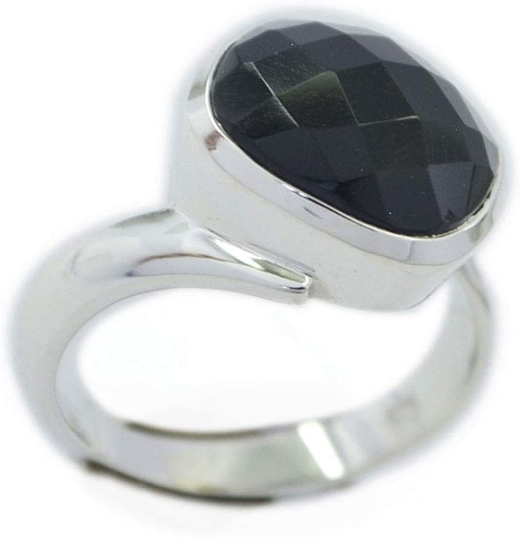 Fine Jewelry Details about Natural Black Onyx Stacking Ring Statement