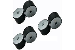 JINLANONLY M8X12 D40xH30 Double-Ended Female Thread Rubber Shock Absorber,Anti Vibration Rubber Mount Car Bobbin Isolator Damper/Cushion Foot/Shock Pad