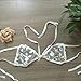 Toraway Lingerie Set Lace Sheer Vest Bra Top + Thongs Set Underwear Suit (Small, White)