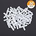 Mudder 50 Pieces Air Valve Connector Plastic Inline Tubing for Aquarium Fish Tank, Tee and Straight Shape, White