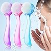 3-Pieces-Facial-Cleansing-Brush-Acrylic-Handle-Face-Scrubbers-Soft-Bristle-Exfoliator-Cleaner-Brush-Scrub-Exfoliating-Facial-Brush-for-Face-Care-Makeup-Skincare-Removal-Pink-Purple-Blue 3 Pieces Facial Cleansing Brush Acrylic Handle Face Scrubbers Soft Bristle Exfoliator Cleaner Brush Scrub Exfoliating…