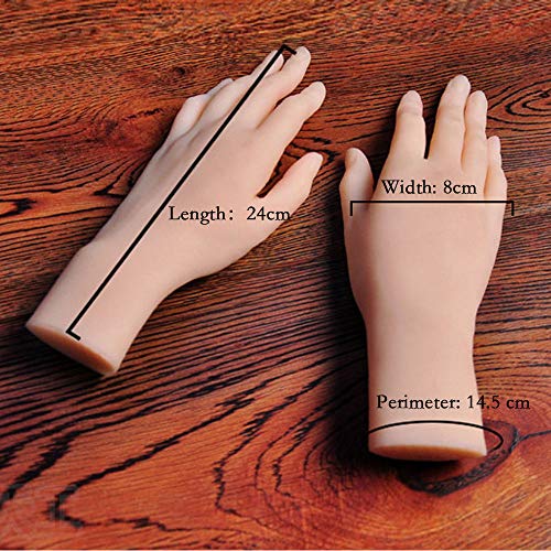 1 Pair Silicone Lifesize Female Mannequin Hand Display Jewerly Sandal Shoe Sock Display Art Sketch with Nail