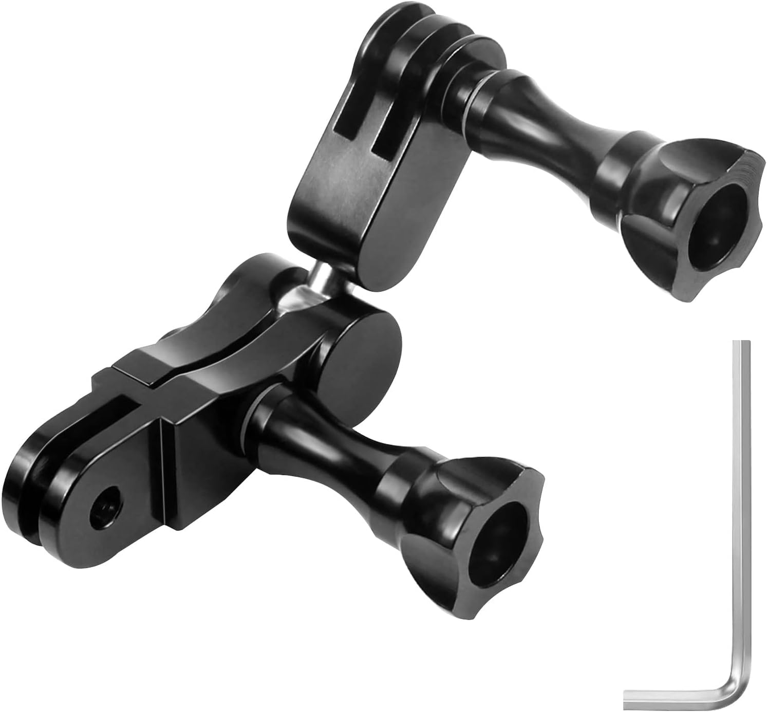 FAEFTY Ball Joint Mount for Gopro, Aluminum 360°Rotatable Swivel Arm Ball Joint Mount with Wrench for GoPro Hero 11, 10, 9, 8, 7, 6, 5, 4, Sjcam, Yicam and Other Action Cameras