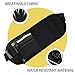 Slim Profile Waist Pack with Water Bottle Holder [ActivePak Hydro] Water Resistant, Storage for Smartphone & More with FREE attachable dog leash – For Travel, Runners, Hikers, Men & Women - Black