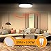 Airand Ceiling Light LED 3000K Flush Mount 18W Ceiling Lights Fixture 9.5'' Round LED Ceiling Lamps for Kitchen, Hallway, Bathroom, Stairwell, 1650LM, Waterproof IP44, 80Ra (Warm White）