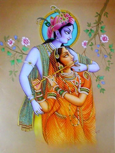 Divine loves : radha krishna poster-reprint on paper-(20X16 inches)