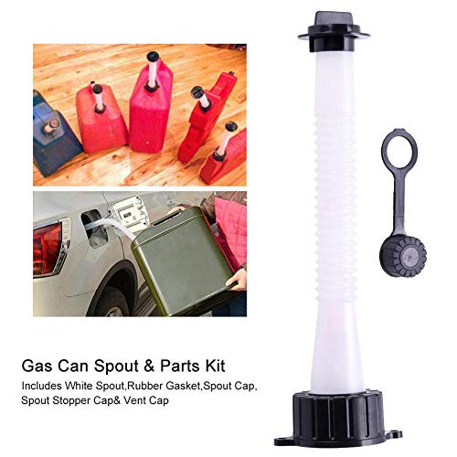 YOUNGFLY 1.3 Gallon Motorcycle Gas Can, Container Plastic Storage Gas Tank with 1 Pack Mount & Replacement Pour Spouts Emergency Backup for SUV UTV Dirt Bike Car Boat Vehicle, Red - Thumbnail 6
